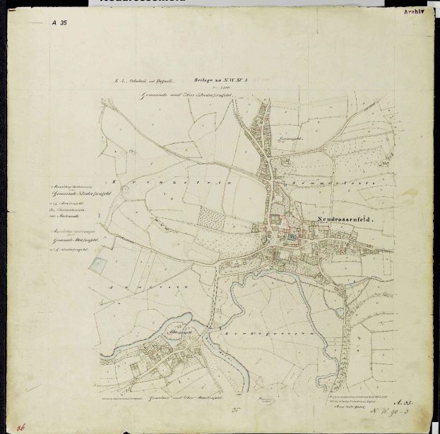 Detailierter alter Stadtplan von Nürnberg, Deutschland, zeigt Straßen, Gebäude und Sehenswürdigkeiten mit Textbeschriftungen.