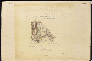 Ausführliche alte Karte von Altenstadt, Deutschland, die Straßen, Gebäude und Sehenswürdigkeiten zeigt.
