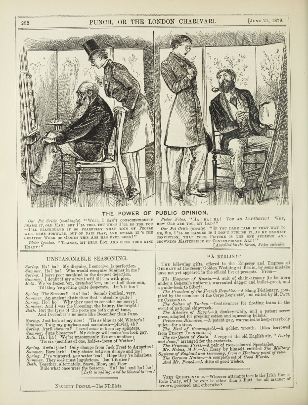 Ein altes Buchcover mit einem Mann in einem Anzug, der in einem Stuhl sitzt und nachdenklich schaut, und einer Frau, die neben ihm steht und nachdenklich in die Ferne schaut, mit der Aufschrift "Die Macht der öffentlichen Meinung".